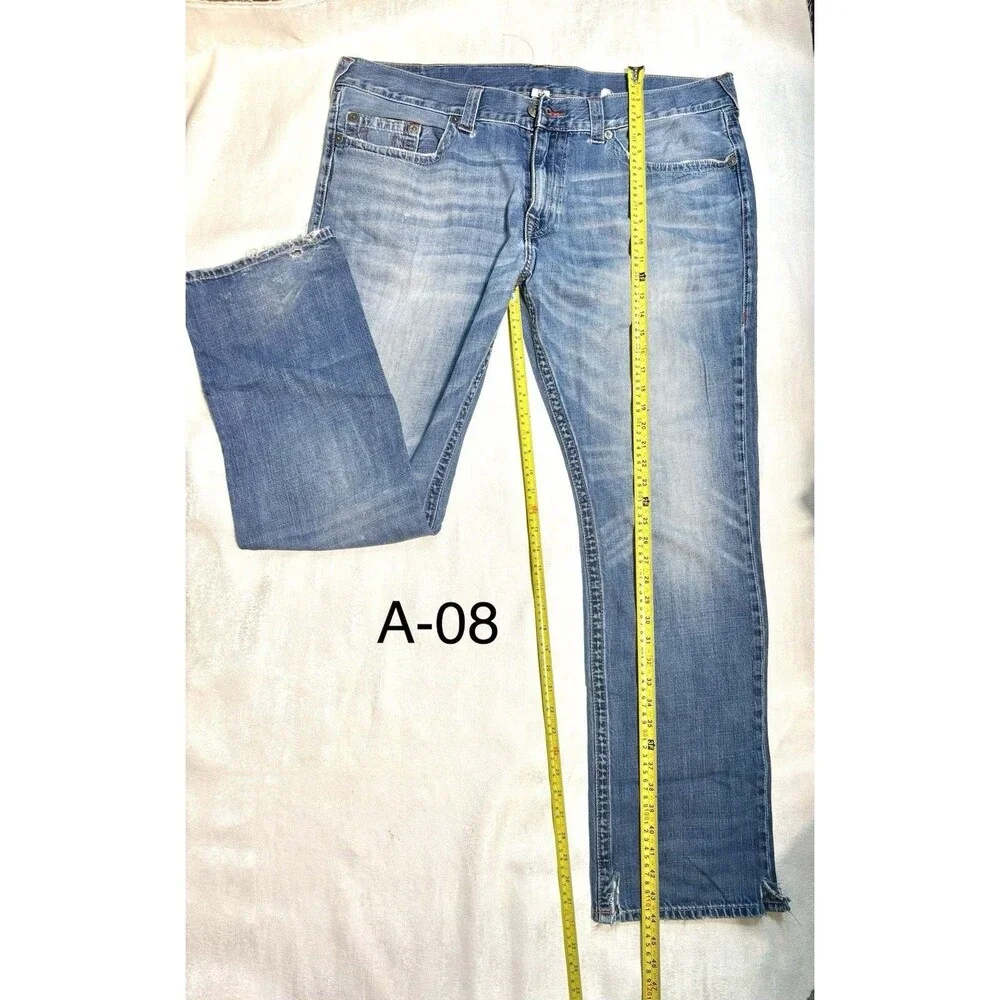 True Religion Rickie Straight Jeans Men’s Size 42 Medium Wash w/ Flap Pockets